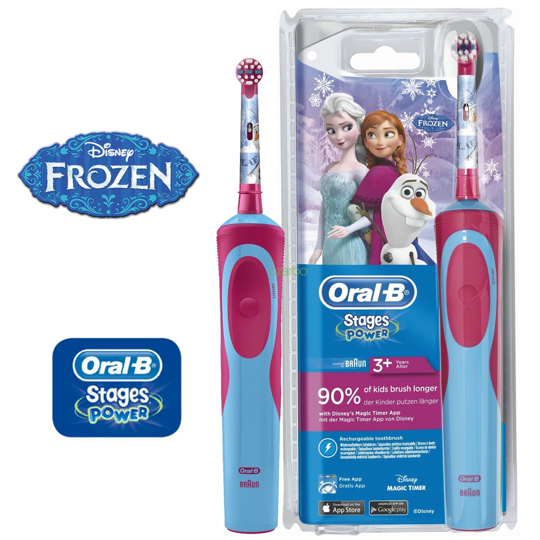 Oral B Spazzolino Elettrico Ricaricabile per Bambini Frozen con